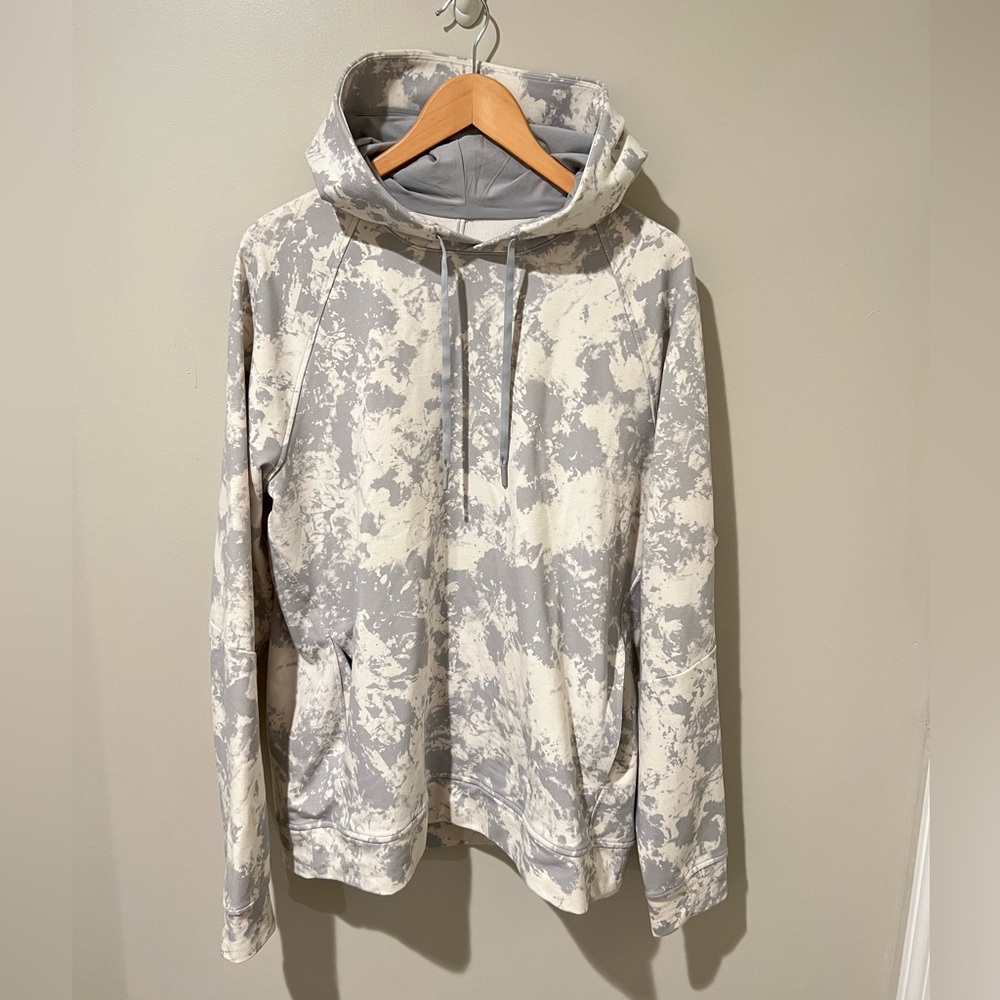 Lululemon Athletica City Sweat Pullover Hoodie White Silver Drop Stretch